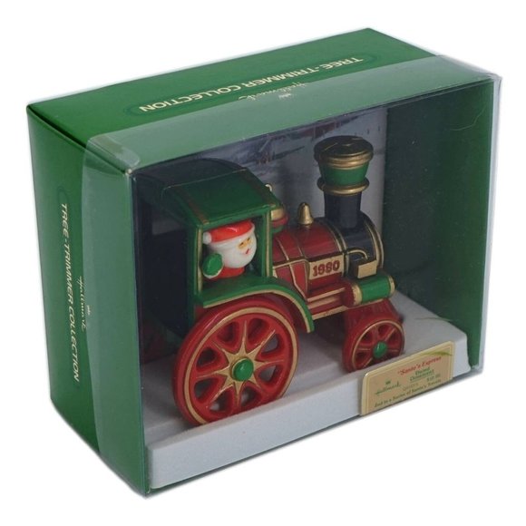 Hallmark 1980 Ornament Santa's Express Holiday Travels Train Locomotive #2 New - Picture 8 of 11